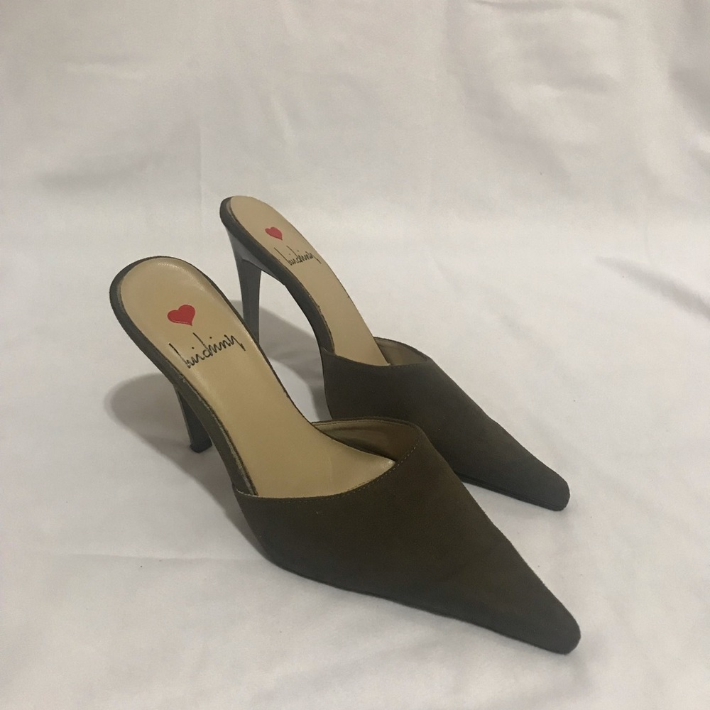 Luichiny Ladies Size 5.5 Dark Green Mules